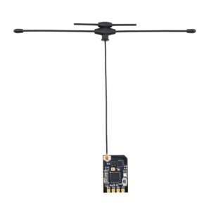 XR1 ELRS receiver with extended dual-layer long T antenna, stronger signal gain for long range FPV flight