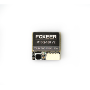 Foxeer M10Q 180 V2 Mini FPV GPS Module, multi-GNSS high-sensitivity satellite receiver with UART/I2C dual port, compact tiny positioning unit for long range drone return-to-home flight