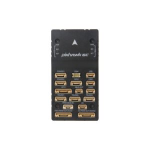 Holybro Pixhawk 6C lightweight flight controller front view with full labeled GPS, TELEM, CAN, PWM and dual power input ports