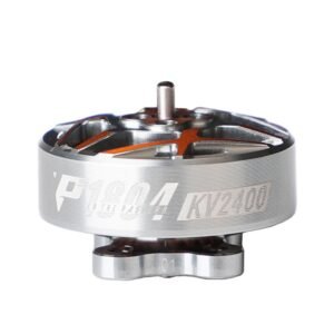 T-MOTOR P1804 4-inch FPV cinewhoop brushless drone motor, silver orange star hollow rotor tiny motor dual shaft options KV2400 / KV3400 for ultralight 4-inch freestyle quadcopter