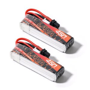 BETAFPV LAVA 450mAh 75C LiHV FPV tiny whoop lithium battery twin pack, XT30 connector 2S/3S/4S optional micro drone lipo battery