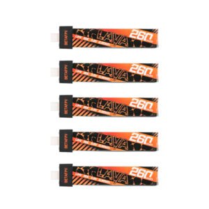 BETAFPV LAVA 1S 260mAh 80C ultra-light LiHV tiny whoop lipo battery 5PCS pack, compact 3.8V micro racing drone battery with BT2.0 plug