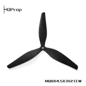 HQProp MacroQuad MQ8X4.5X3V2 8-inch three-blade heavy-lift drone propeller single shot, black glass fiber reinforced nylon large multirotor prop