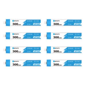 BETAFPV BT2.0 300mAh 1S 30C/60C micro whoop lipo battery 8pcs pack, ultra light 3.8V LiHV tiny indoor drone battery with BT2.0 plug