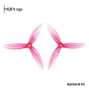 HQProp FlowerPig R29V4 PI 5.1-inch three-blade freestyle FPV propeller pair, translucent pink polycarbonate stunt quad prop set