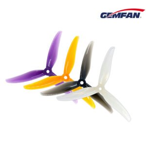 Gemfan Freestyle 5226 F5226 5.2-inch three-blade freestyle FPV propeller group shot, translucent colorful PC stunt drone prop
