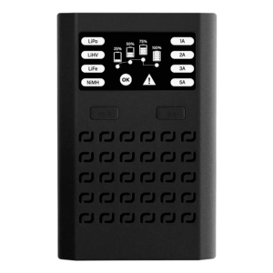 EV-PEAK E5 60W 5A compact DC balance charger with LED indicator panel for multiple RC battery types