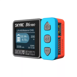 SKYRC B6neo 200W Smart RC Balance Charger, DC & USB PD Dual Input, multi-color portable LiPo battery charger for FPV drone models
